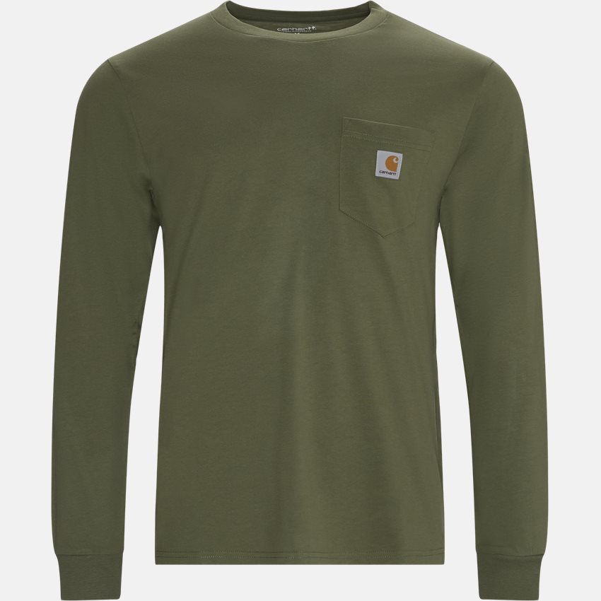 Carhartt WIP T-shirts L/S POCKET I022094.. DOLLAR GREEN